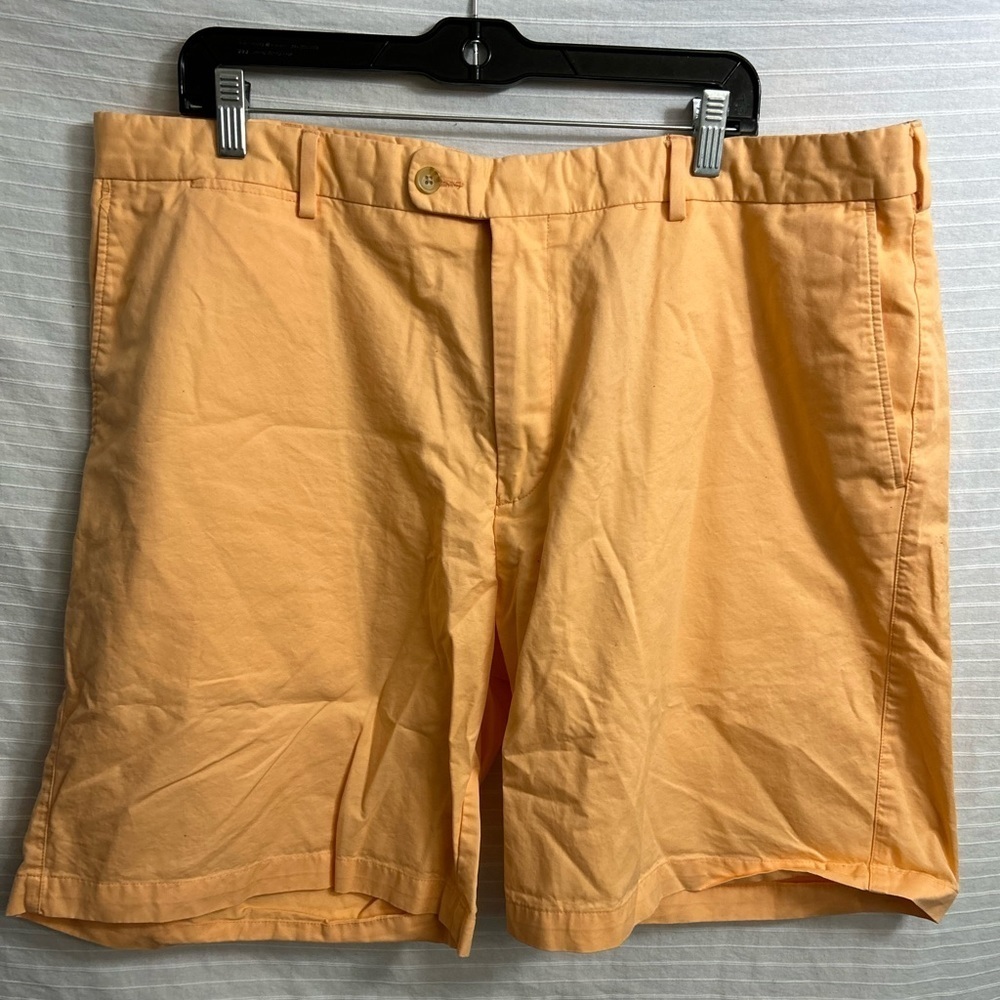 Peter Millar Peach Chino Pima Cotton Golf Casual Shorts  Pockets Mens Size 42